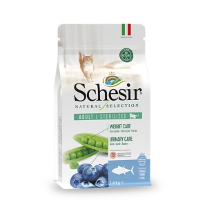 Schesir Natural Selection Sterilized с тунцом 1,4кг сухой кошачий корм