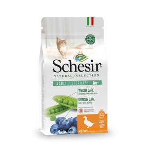 Schesir Natural Selection Sterilized с уткой 1,4кг сухой кошачий корм