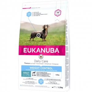 EUKANUBA Adult kanalihaga kaalujälgimiseks väikestele ja keskmistele koertele 2.3 kg