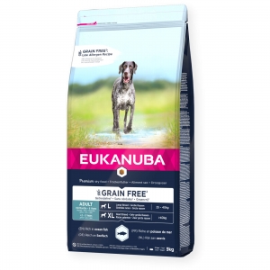 EUKANUBA Adult с океанической рыбой крупным собакам беззерновой 3 кг