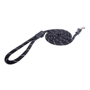 Поводок Rogz Rope Medium 9mm/1,8m чёрный