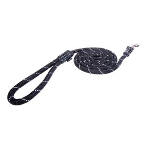 Поводок Rogz Rope Large 12mm/1,8m чёрный