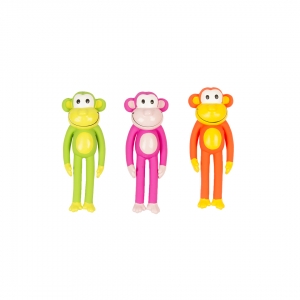 Koera mänguasi latex Monkey with Rope 16cm juhuslik värv
