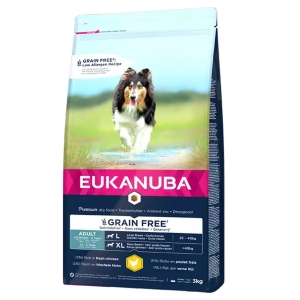 EUKANUBA Adult kanalihaga suurtele koertele teraviljavaba 3 kg