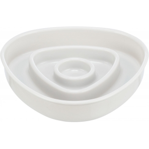 Миска для медленного кормления, пластик/TPR, 0.35 l/15 × 15 cm, серый