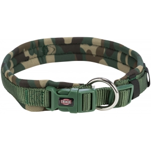 Premium collar, extra wide neoprene padding, M–L: 42–48 cm/20 mm, camouflage/green