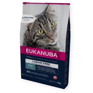 EUKANUBA Adult беззерновой с лососем для кошек 10 кг