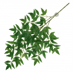 Террариумный декор свисающее растение с присосками Nandina 65x35x1,5см зеленое