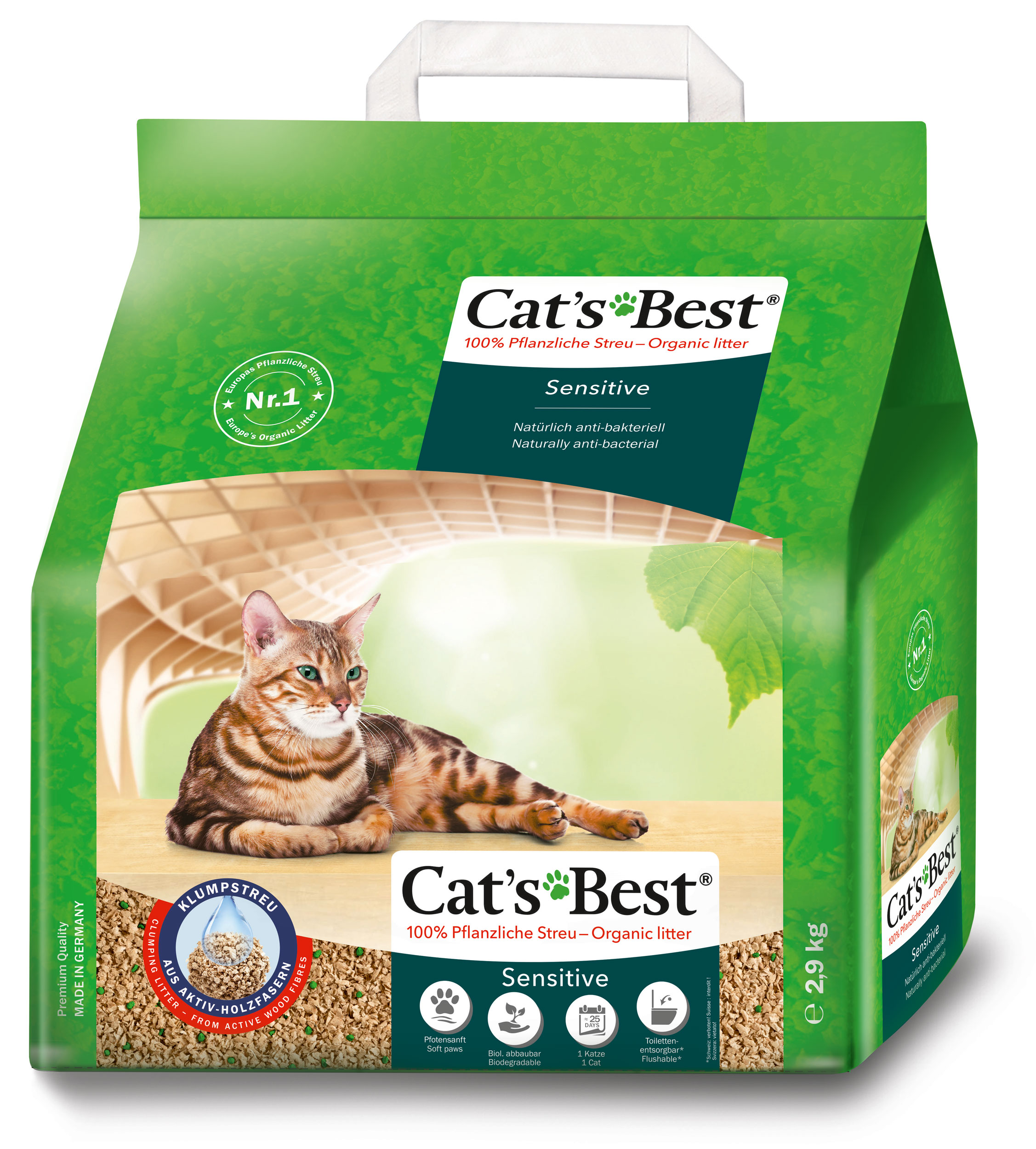 Cat's Best Sensitive paakuv kassiliiv 8L 2,9kg