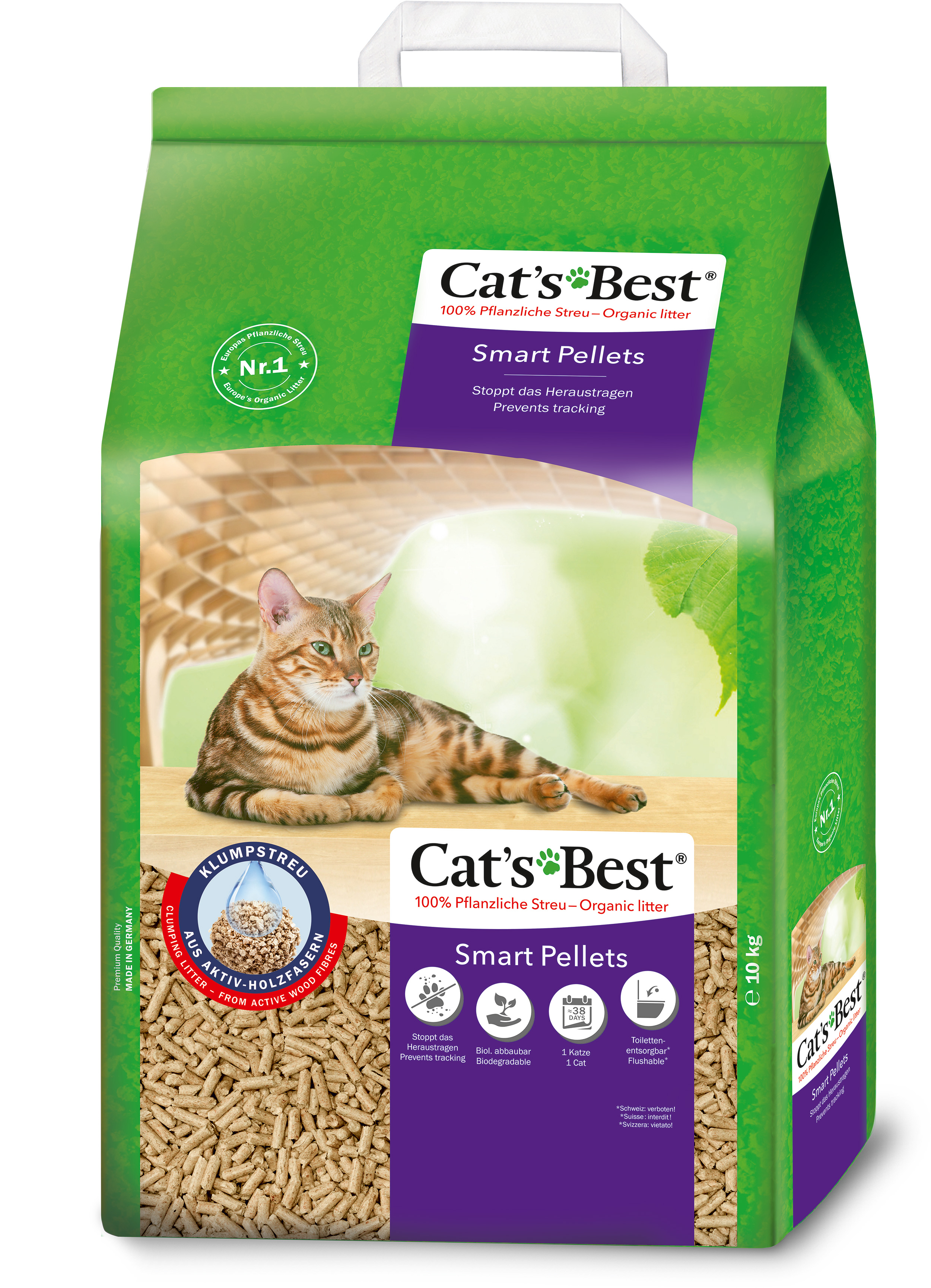 Cat's Best Smart paakuvad puidugraanulid 20L 10kg