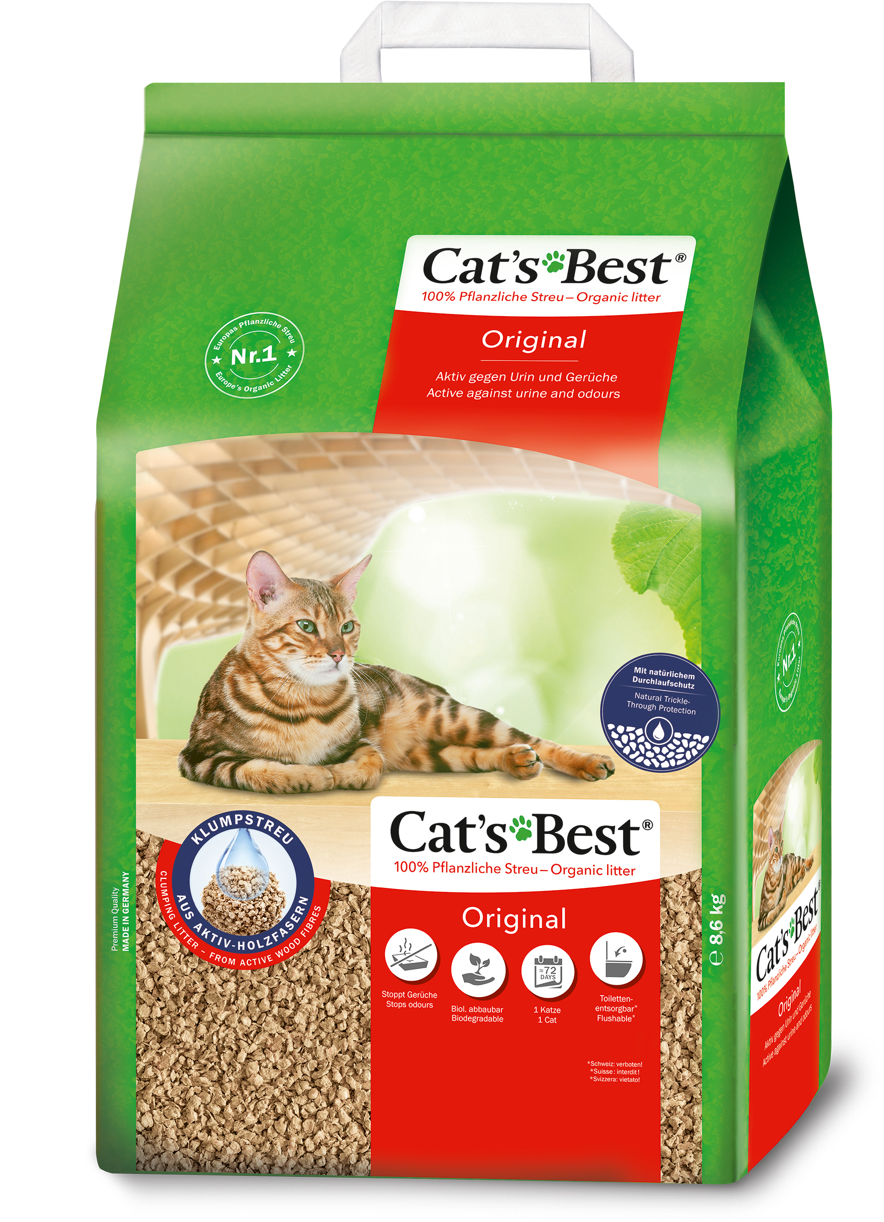 Cat's Best Original paakuv kassiliiv 20L 8,6kg