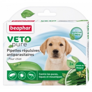 Beaphar Veto Pure Bio Spot On Puppy N3, välisparasiitide vastased peletustilgad kutsikatele