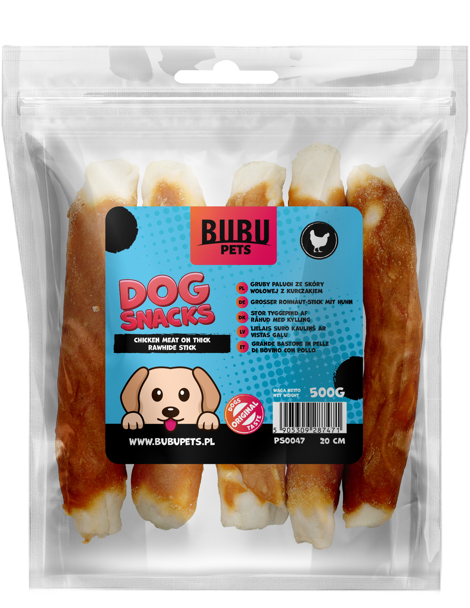 Bubu Pets koeramaius suured toornahapulgad kanaga 20cm 500g