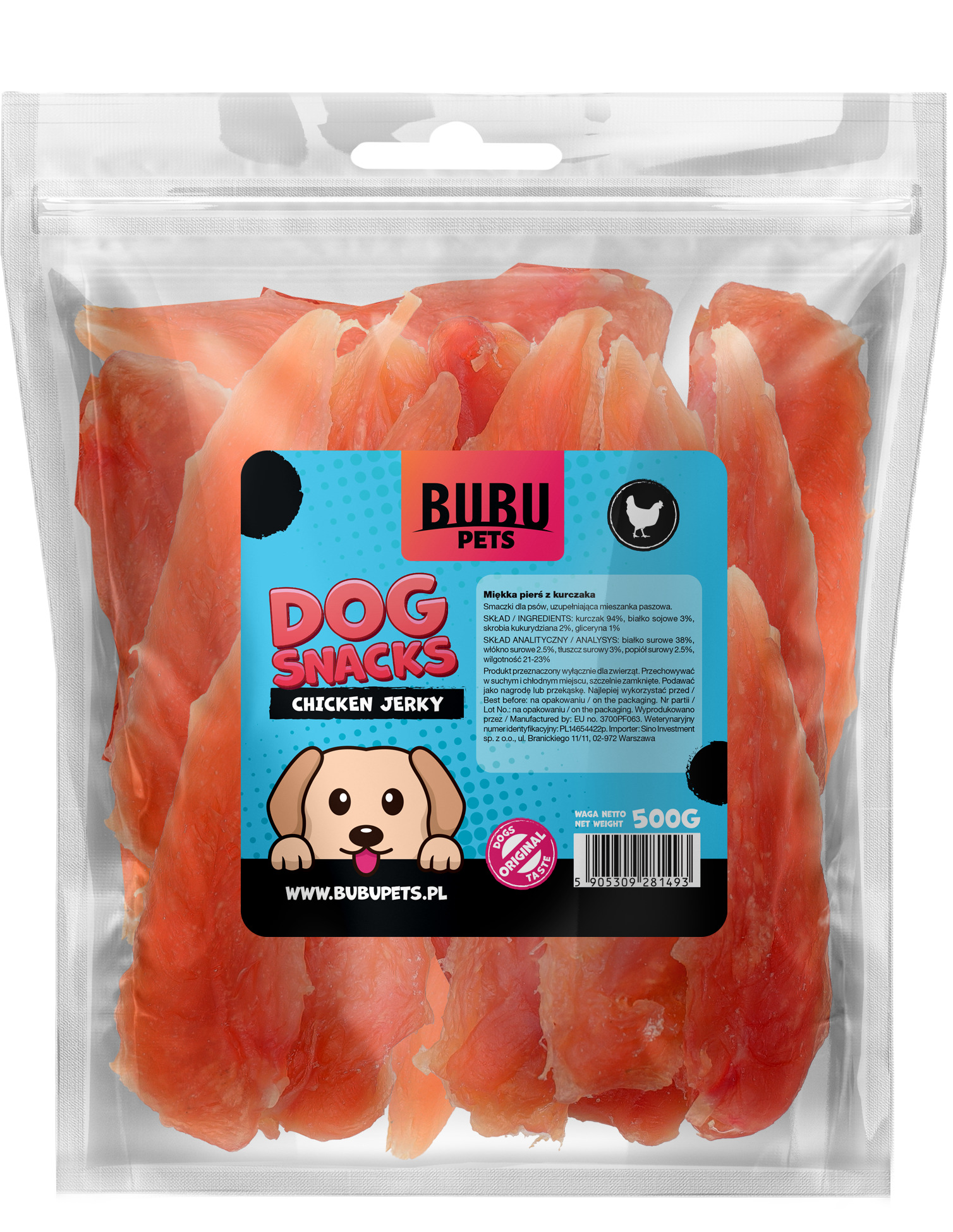 Bubu Pets koeramaius kana rinnafilee 500g