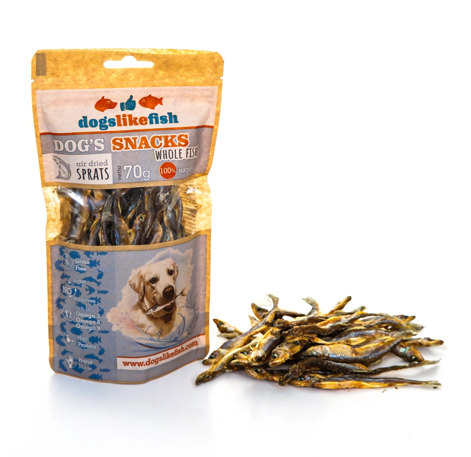 Dogslikefish koeramaius sprats terve kilu 100g