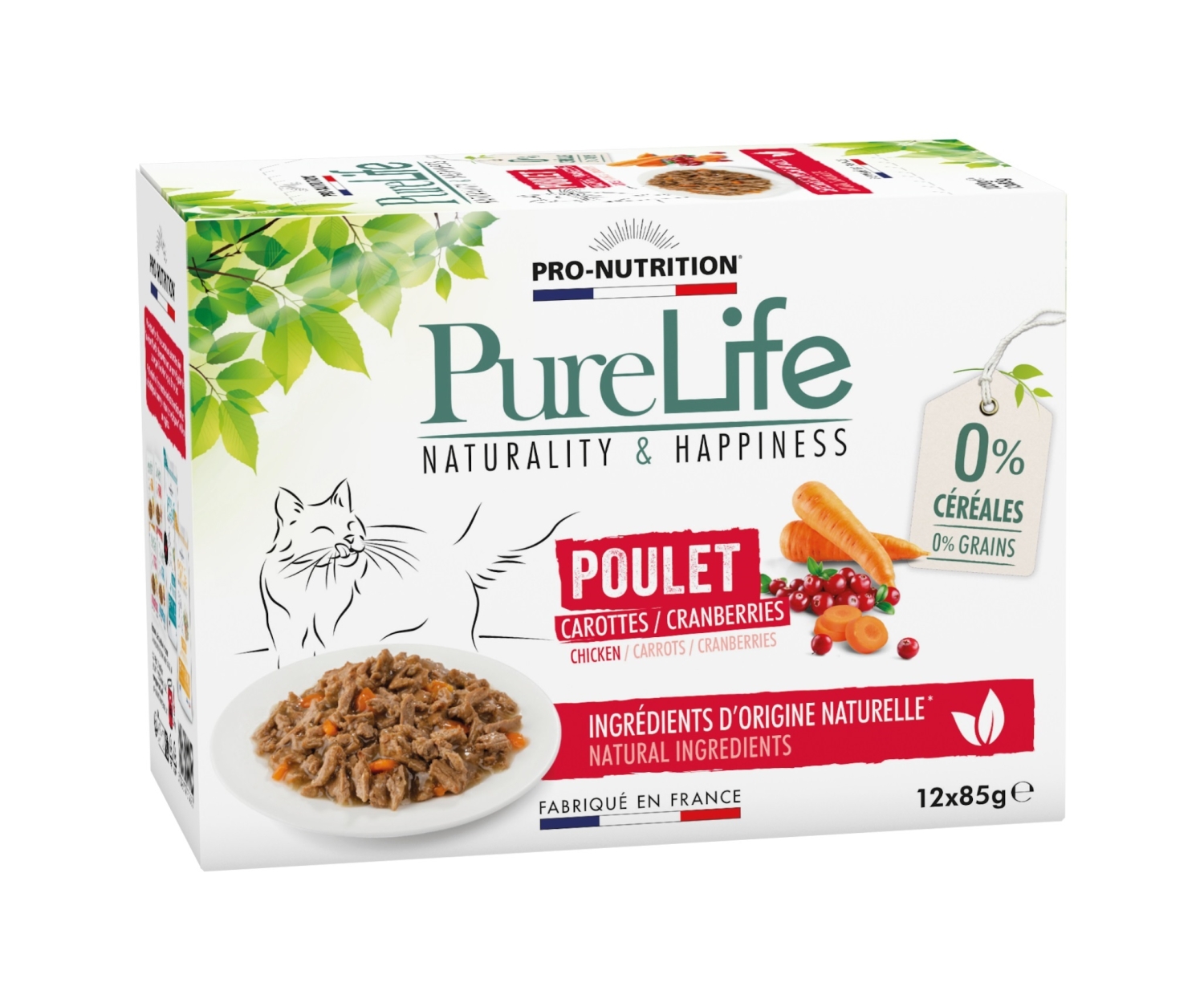 Pro-Nutrition PureLife kana ja porgand konserv kassile 12x85g