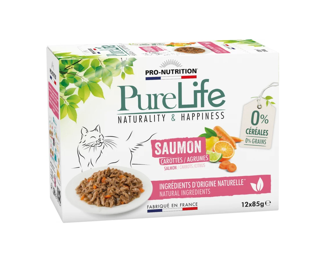 Pro-Nutrition PureLife lõhe ja porgand konserv kassile 12x85g