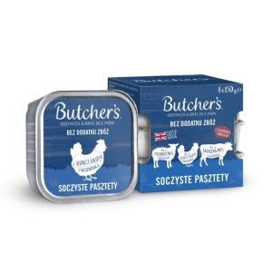Butcher's Original pasteet koertele lammas/kana/veis 150g x 4tk