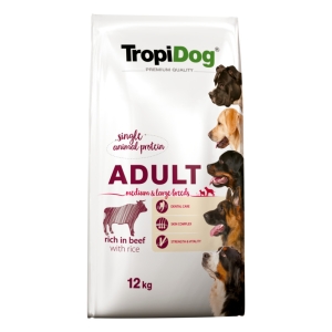 TropiDog Premium Beef with Rice koertoit 12kg