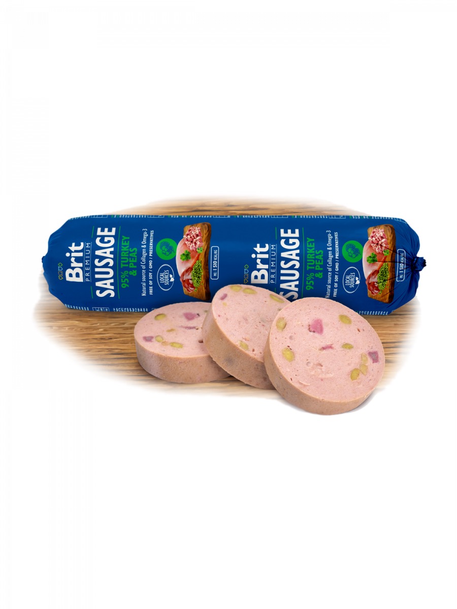 Brit Premium Turkey & Peas vorst koertele 800g