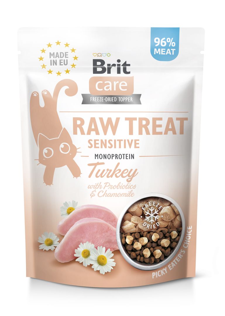 Brit Care Raw külmkuivatatud maius Sensitive kassidele 40g