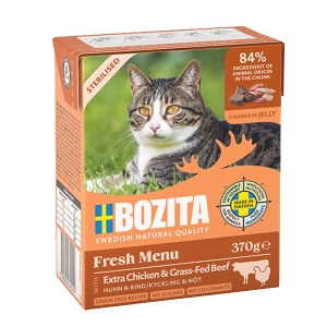 Bozita Sterilised Chunks in Jelly with Chicken & Beef 6x370g
