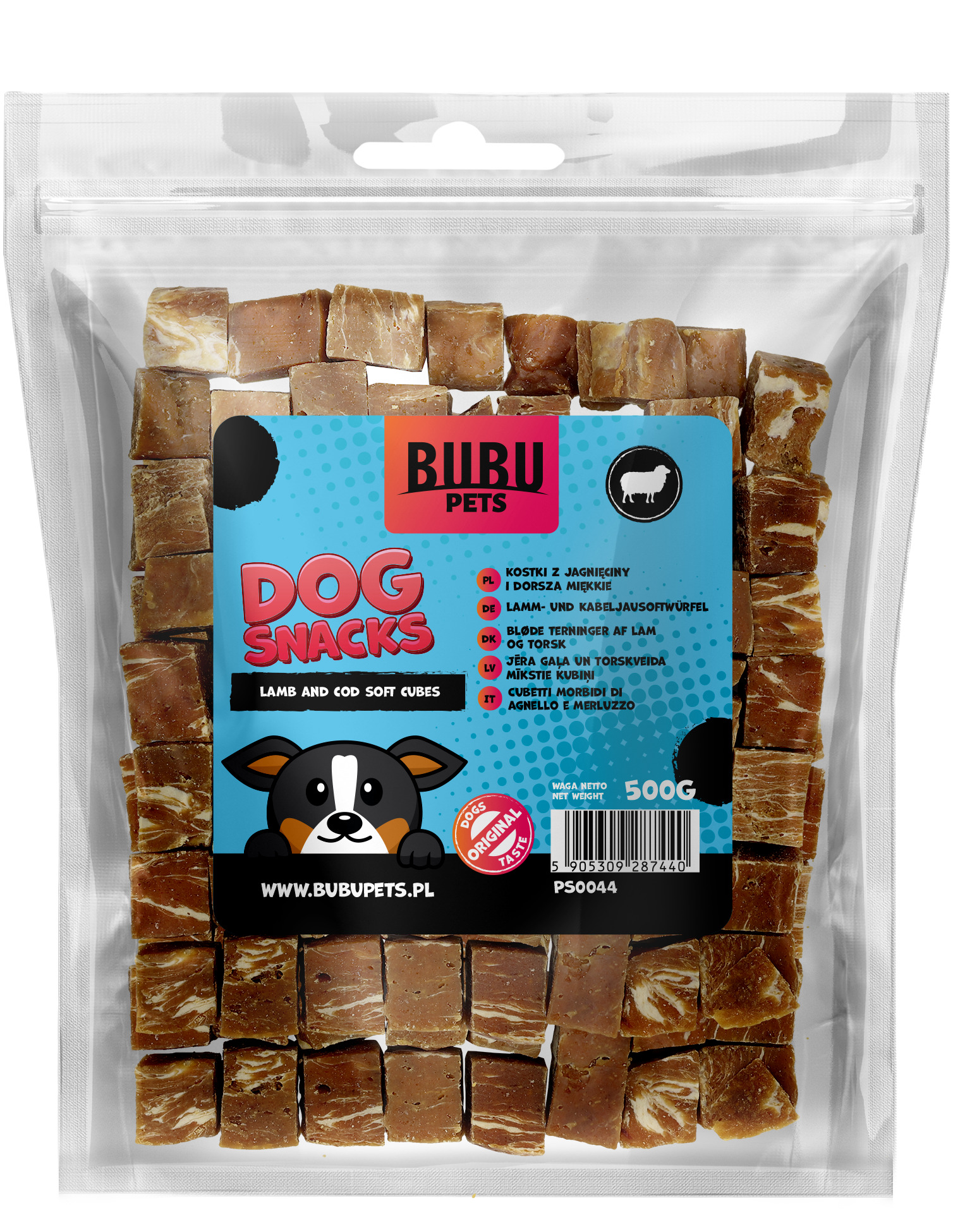 Bubu Pets koeramaius lamba- ja tursakuubikud 500g