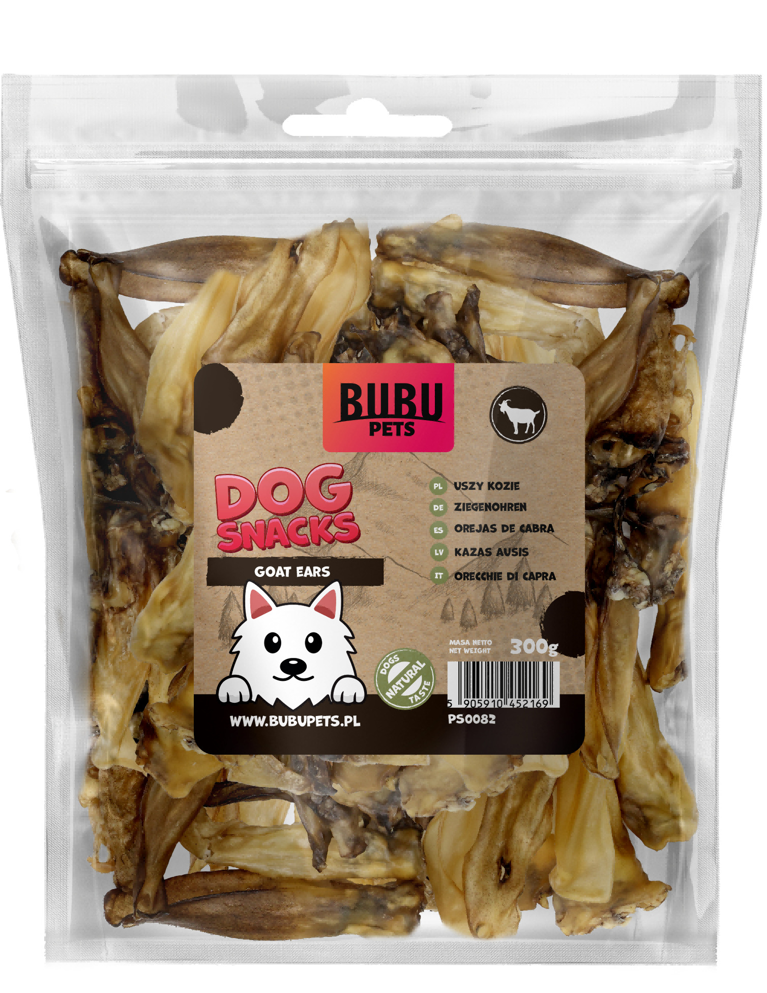 Bubu Pets koeramaius kitse kõrvad 300g