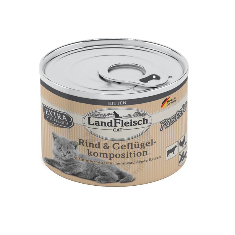 LandFleisch Kitten Pastete Rind & Geflügelkompostion / Veis & Kodulinnuliha 195g