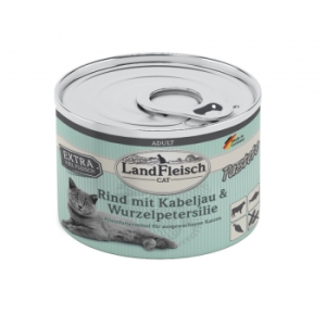 LandFleisch Cat Pastete Rind mit Kabeljau & Wurzelpetersilie / Veis & Tursk & Petersell 195g