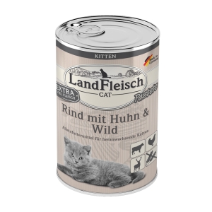 LandFleisch Kitten Pastete Rind mit Huhn & Wild / Kana & Veis & Uluk 400g