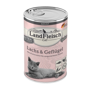 LandFleisch Cat Gelee Lachs & Geflügel / Lõhe & Linnuliha 400g