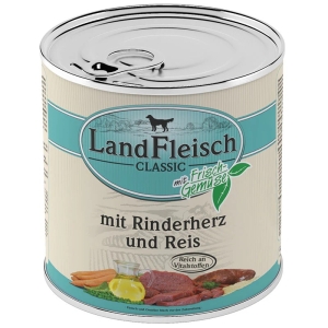 LandFleisch Dog Pur Rinderherz & Reis / Veisesüda & Riis 800g