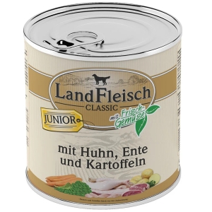 LandFleisch Dog Junior Huhn&Ente&Kartoffeln / Kana & Part & Katrul 800g